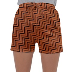 Brown Zig Zag Background Sleepwear Shorts