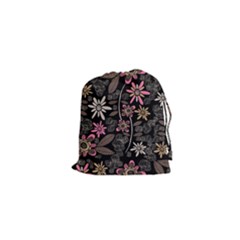 Flower Art Pattern Drawstring Pouches (xs)  by BangZart