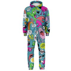 Monster Party Pattern Hooded Jumpsuit (men)  by BangZart