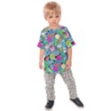 Monster Party Pattern Kids Raglan Tee View1