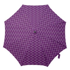 Zig Zag Background Purple Hook Handle Umbrellas (large)