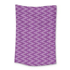 Zig Zag Background Purple Small Tapestry by BangZart