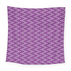 Zig Zag Background Purple Square Tapestry (large) by BangZart