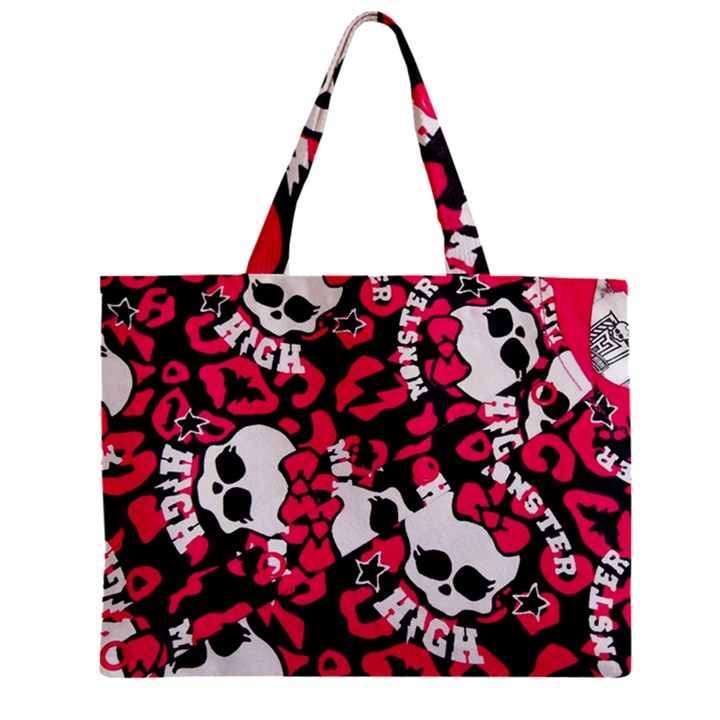 Mattel Monster Pattern Zipper Mini Tote Bag