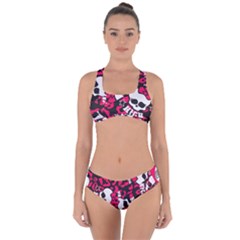 Mattel Monster Pattern Criss Cross Bikini Set