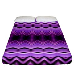 Purple Pink Zig Zag Pattern Fitted Sheet (california King Size) by BangZart