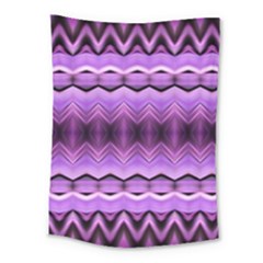 Purple Pink Zig Zag Pattern Medium Tapestry by BangZart