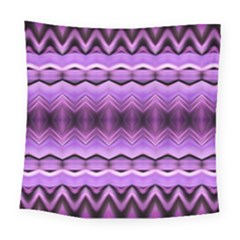 Purple Pink Zig Zag Pattern Square Tapestry (large) by BangZart