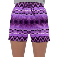 Purple Pink Zig Zag Pattern Sleepwear Shorts