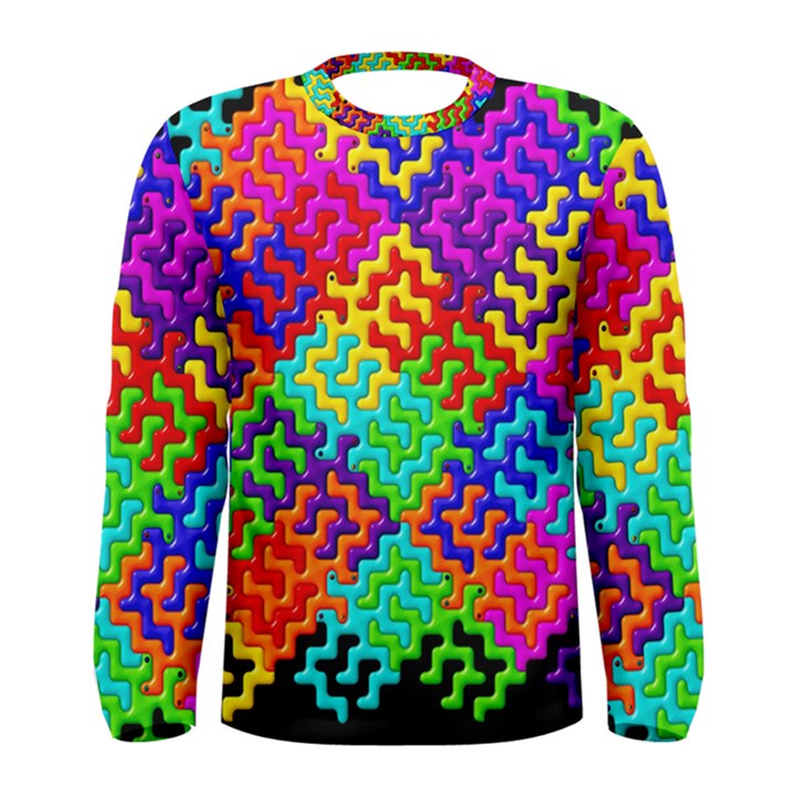 3d Fsm Tessellation Pattern Men s Long Sleeve Tee