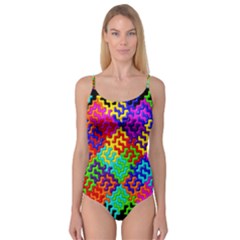 3d Fsm Tessellation Pattern Camisole Leotard  by BangZart