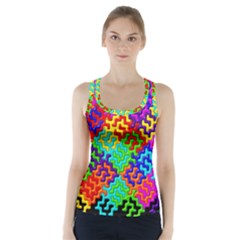 3d Fsm Tessellation Pattern Racer Back Sports Top by BangZart