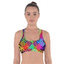 3d Fsm Tessellation Pattern Cross Back Sports Bra View1