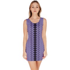 Zig Zag Repeat Pattern Sleeveless Bodycon Dress by BangZart