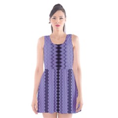 Zig Zag Repeat Pattern Scoop Neck Skater Dress by BangZart