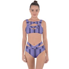 Zig Zag Repeat Pattern Bandaged Up Bikini Set 