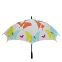 Beautiful Colorful Polka Dot Butterflies Clipart Golf Umbrellas View3