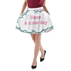 Have A Nice Day A-line Pocket Skirt by BangZart