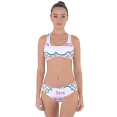 Have A Nice Day Criss Cross Bikini Set by BangZart