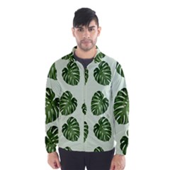 Leaf Pattern Seamless Background Wind Breaker (men) by BangZart