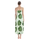 Leaf Pattern Seamless Background Button Up Chiffon Maxi Dress View2