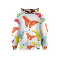 Beautiful Colorful Polka Dot Butterflies Clipart Kids  Pullover Hoodie by BangZart