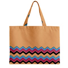 Chevrons Patterns Colorful Stripes Zipper Mini Tote Bag by BangZart