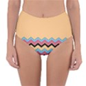 Chevrons Patterns Colorful Stripes Reversible High-Waist Bikini Bottoms View1