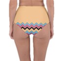 Chevrons Patterns Colorful Stripes Reversible High-Waist Bikini Bottoms View2