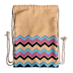 Chevrons Patterns Colorful Stripes Drawstring Bag (large) by BangZart