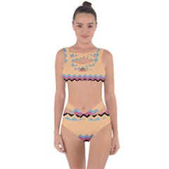 Chevrons Patterns Colorful Stripes Bandaged Up Bikini Set 