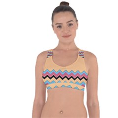 Chevrons Patterns Colorful Stripes Cross String Back Sports Bra