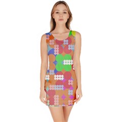 Abstract Polka Dot Pattern Sleeveless Bodycon Dress by BangZart