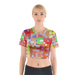 Abstract Polka Dot Pattern Cotton Crop Top by BangZart