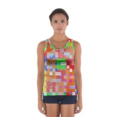 Abstract Polka Dot Pattern Women s Sport Tank Top  by BangZart