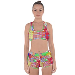 Abstract Polka Dot Pattern Racerback Boyleg Bikini Set by BangZart