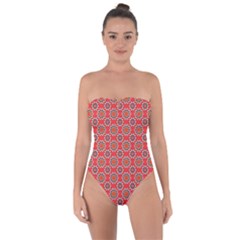 Floral Seamless Pattern Vector Tie Back One Piece Swimsuit