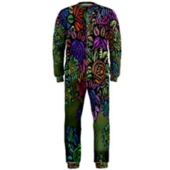 Grunge Rose Background Pattern Onepiece Jumpsuit (men)  by BangZart