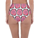 Wheel Stones Pink Pattern Abstract Background Reversible High-Waist Bikini Bottoms View2