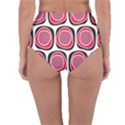 Wheel Stones Pink Pattern Abstract Background Reversible High-Waist Bikini Bottoms View4