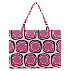 Wheel Stones Pink Pattern Abstract Background Medium Zipper Tote Bag by BangZart