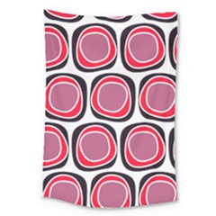 Wheel Stones Pink Pattern Abstract Background Large Tapestry