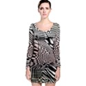 Abstract Fauna Pattern When Zebra And Giraffe Melt Together Long Sleeve Bodycon Dress View1