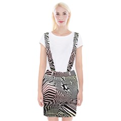 Abstract Fauna Pattern When Zebra And Giraffe Melt Together Braces Suspender Skirt by BangZart