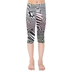 Abstract Fauna Pattern When Zebra And Giraffe Melt Together Kids  Capri Leggings  by BangZart