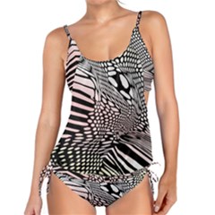 Abstract Fauna Pattern When Zebra And Giraffe Melt Together Tankini