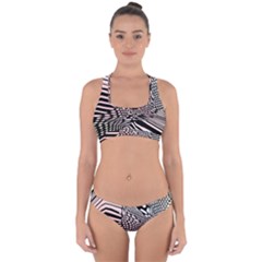 Abstract Fauna Pattern When Zebra And Giraffe Melt Together Cross Back Hipster Bikini Set