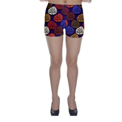 Colorful Trees Background Pattern Skinny Shorts