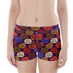 Colorful Trees Background Pattern Boyleg Bikini Wrap Bottoms by BangZart