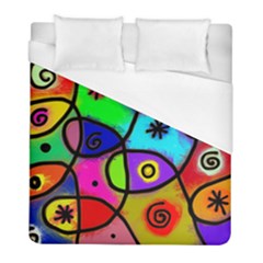 Digitally Painted Colourful Abstract Whimsical Shape Pattern Duvet Cover (full/ Double Size) by BangZart